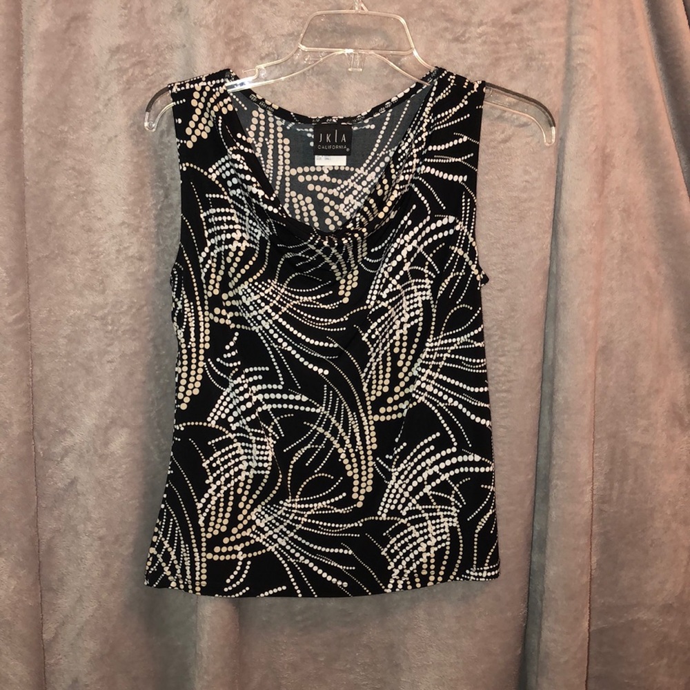 Black and Tan blousy tank